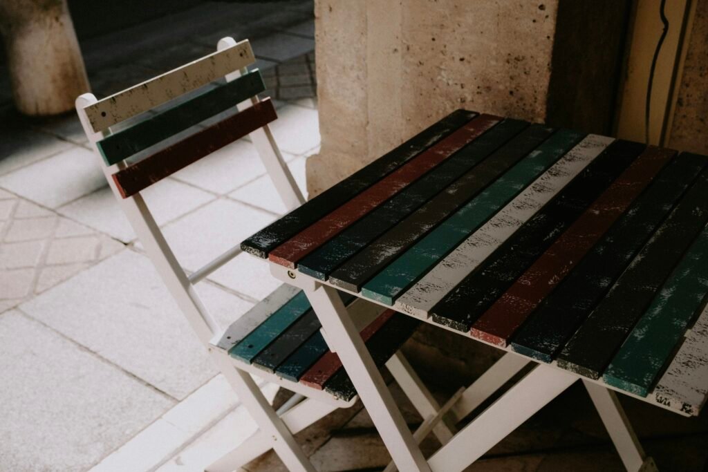 a piano on a patio